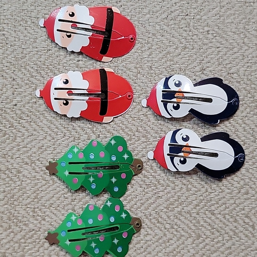Christmas Holiday Hair Clips Set